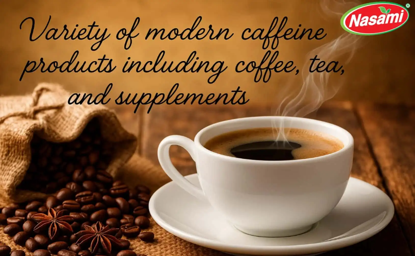 Caffeine Products: Shocking Truths From 800 Years of Use 3 Variety of modern caffeine products including coffee, tea, and supplements
