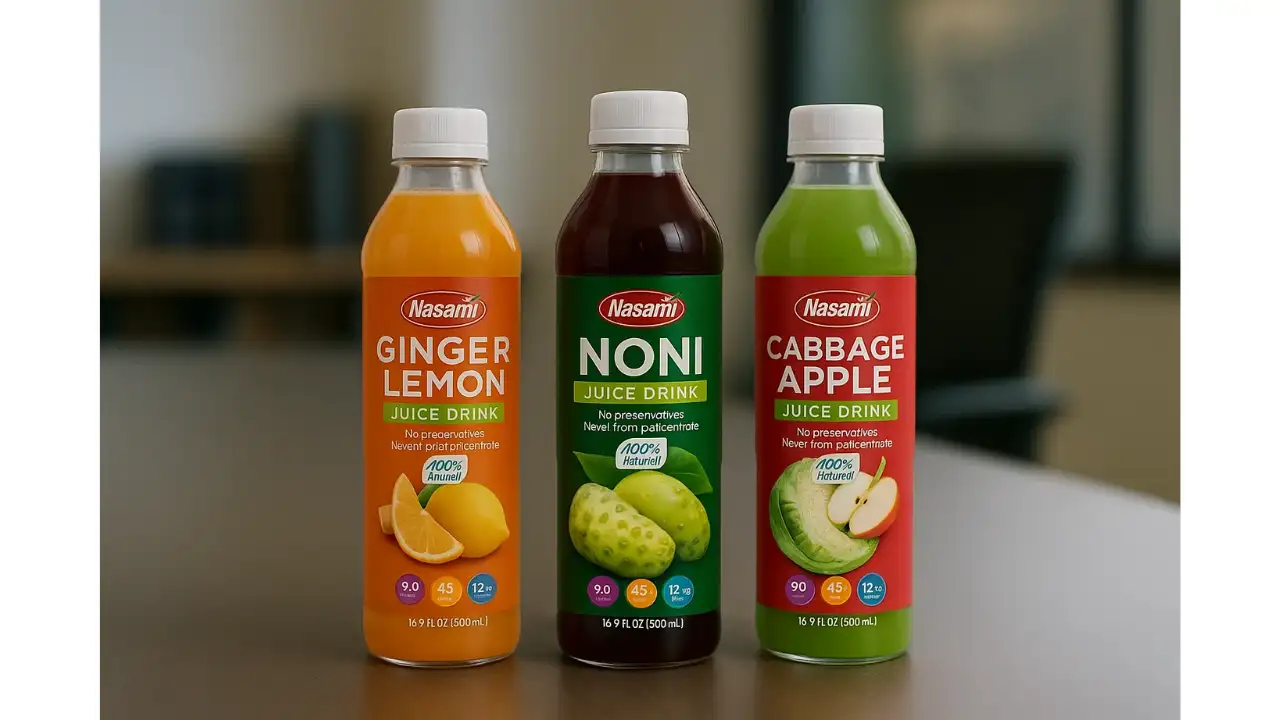 7 Healthy Juice for Weight Loss: Shed Pounds Fast! 2 Assortment of Nasami healthy juice for weight loss bottles