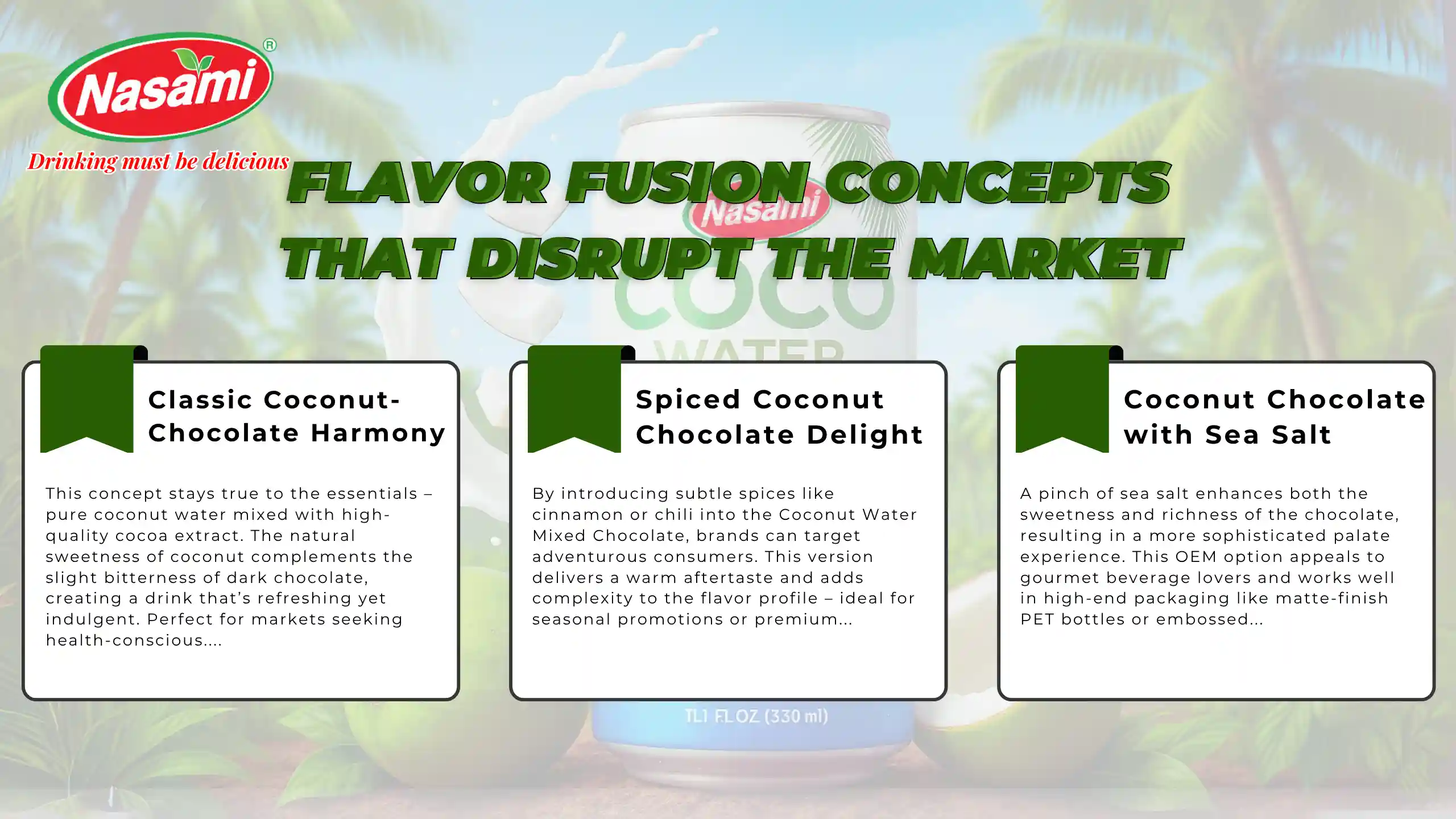 Coconut Water Mixed Chocolate – 5 Unique OEM Concepts That Wow B2B Customers 2 Flavor Fusion Concepts that Disrupt the Market