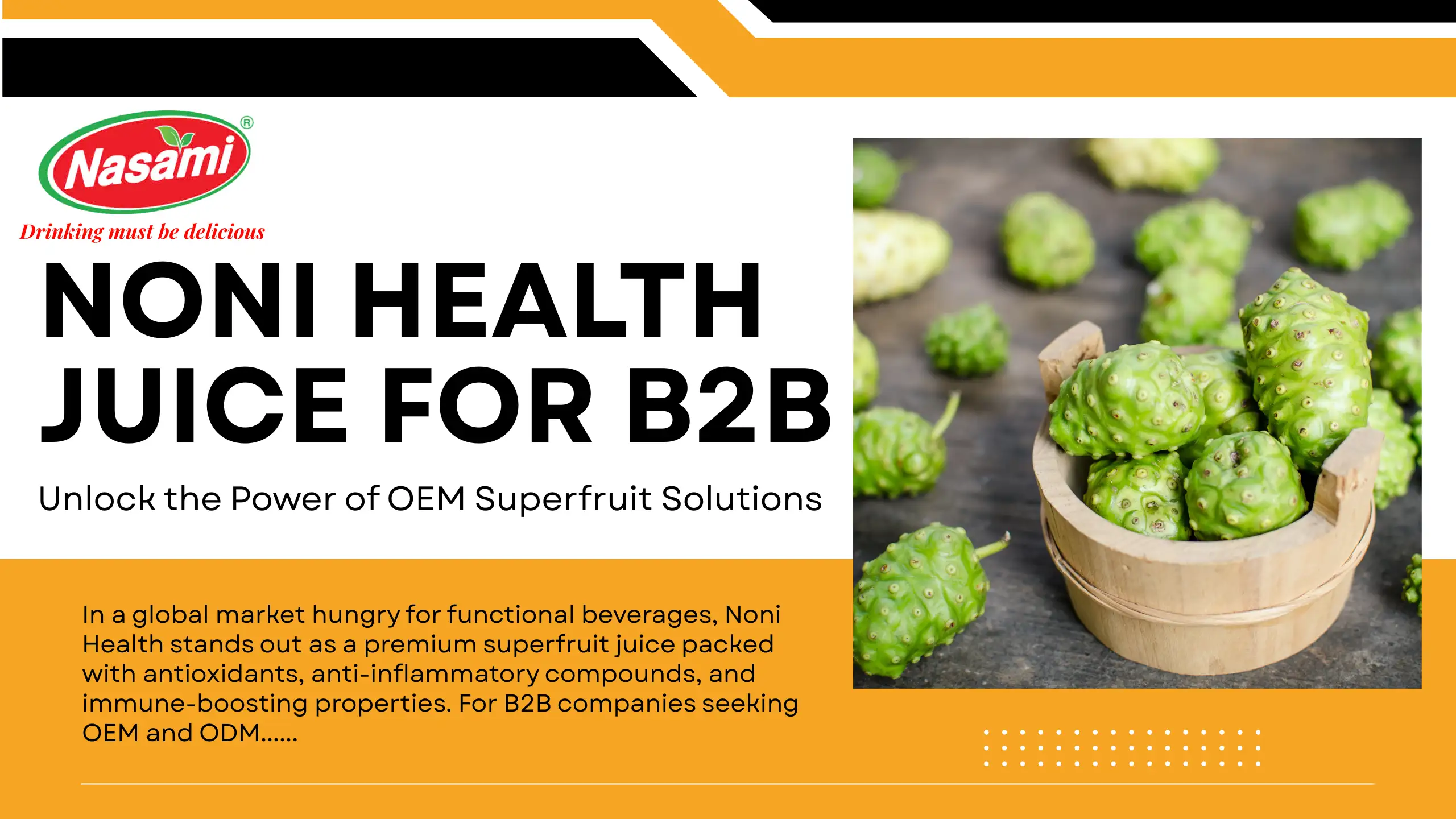 Noni Health Juice for B2B – Unlock the Power of OEM Superfruit Solutions