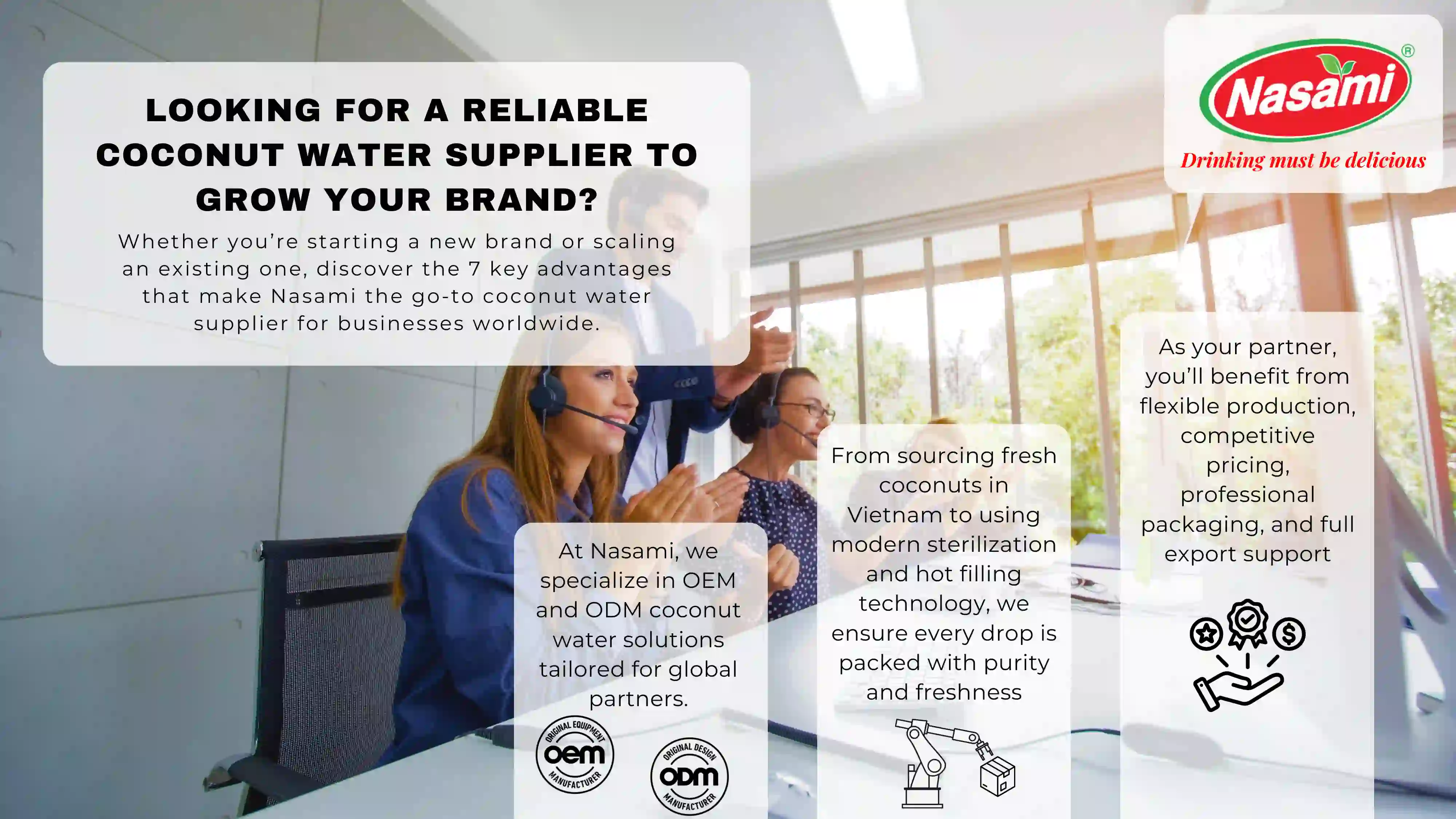 Coconut Water Supplier – 7 Powerful Benefits for OEM/ODM 1 Looking for a reliable Coconut Water Supplier to grow your brand?