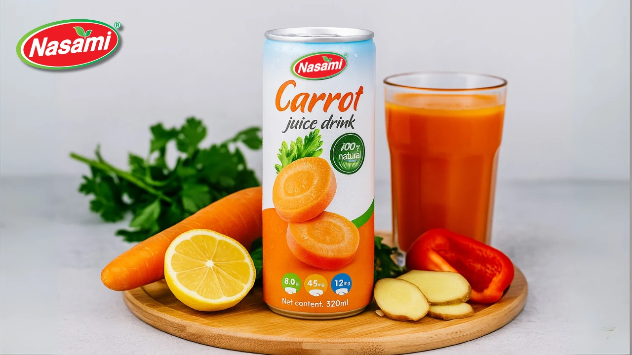 Healthy Green Juice for Weight Loss: Top 6 Private Label Pic 1 Carrot Juice High in Fiber and Vision-Boosting Nutrients