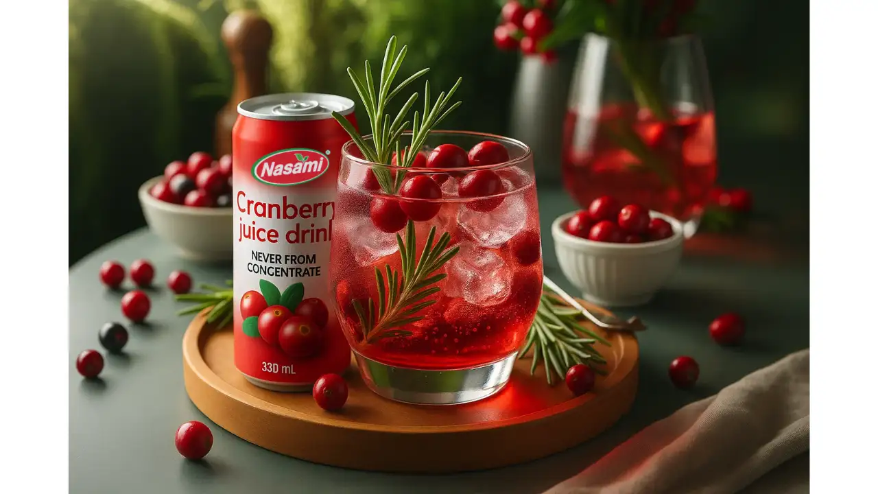 4 Healthy Reasons to Pick Cranberry Juice Not Made From Concentrate 1 Fresh glass of pure cranberry juice not made from concentrate with cranberries