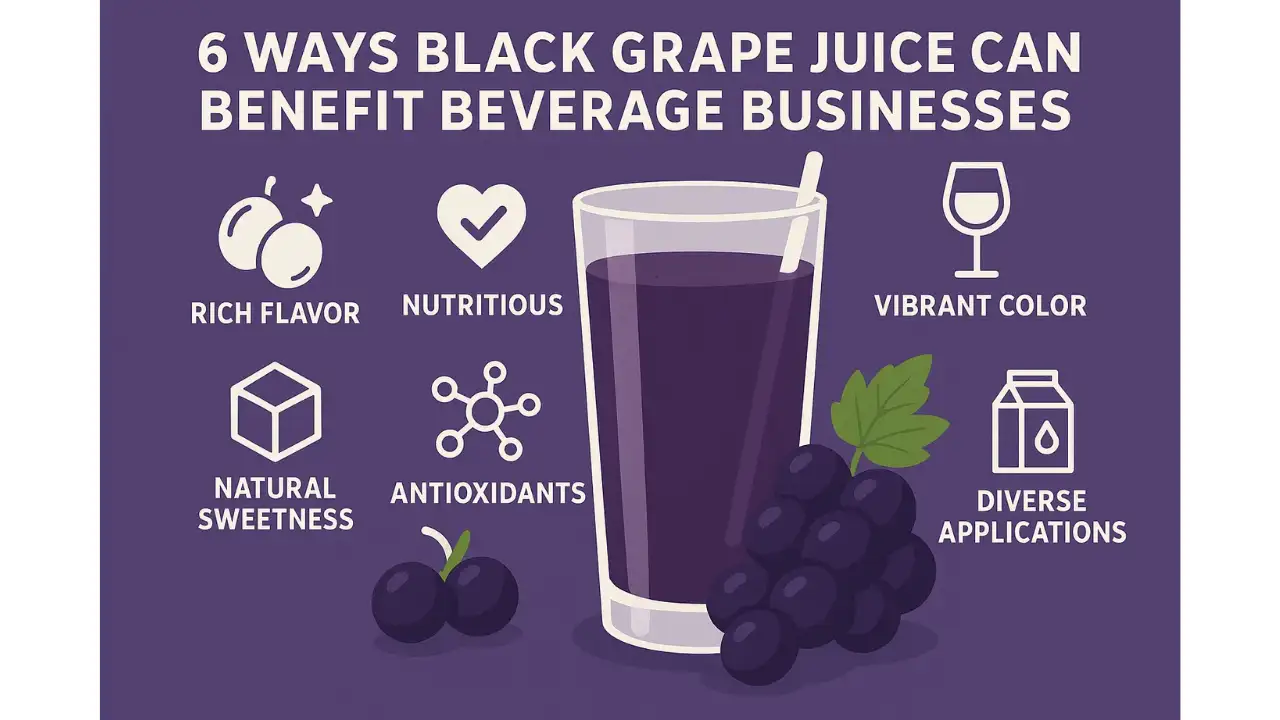 8 Incredible Reasons Why Black Grape Juice Is the Top Choice for Health 2 Infographic: 6 ways black grape juice can benefit beverage businesses