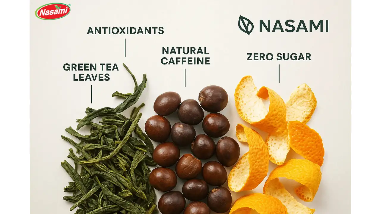 7 Best Sparkling Energy Drinks to Boost Your Day Naturally 3 NASAMI Ingredient Highlight