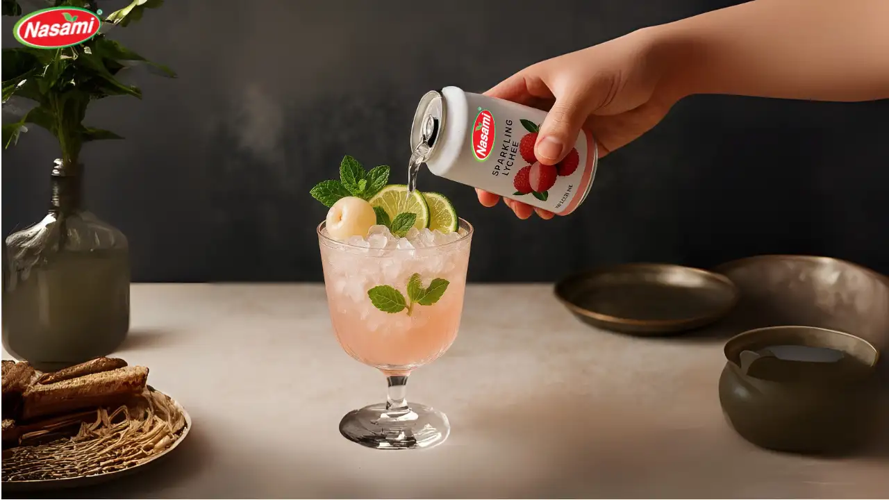 Top 7 Sparkling Lychee Drink Picks You’ll Absolutely Love 3 NASAMI Lychee Mocktail Creation