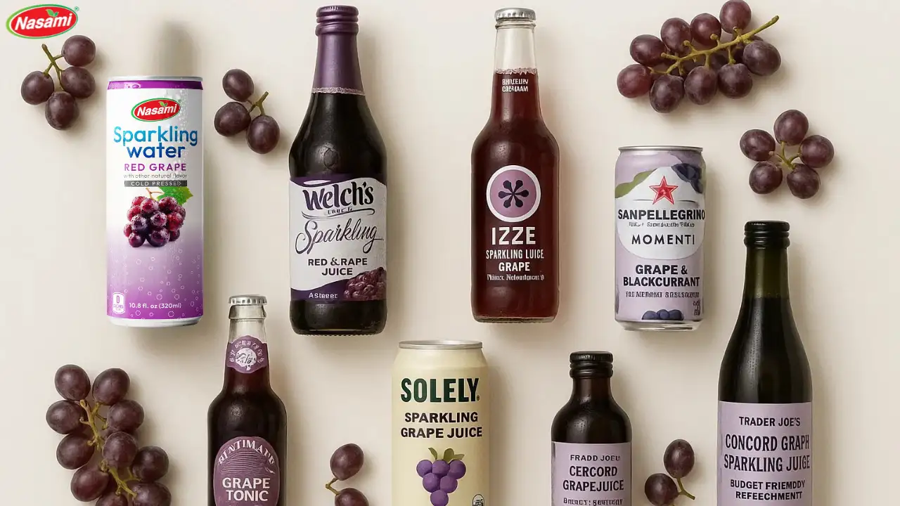7 Irresistible Sparkling Grape Drinks to Try This Summer 1 NASAMI Product Line Flat Lay
