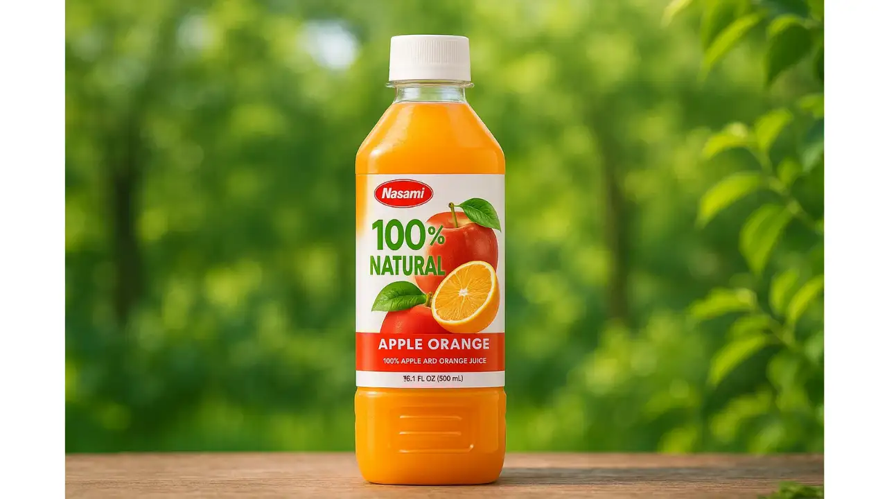 9 Surprising Apple Orange Juice Facts That Will Amaze You 5 Nasami’s 100% natural apple orange juice in a stylish bottle.