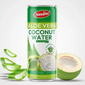 Pure Coconut Water Mixed Aloe Vera With Pulp 320ml Can