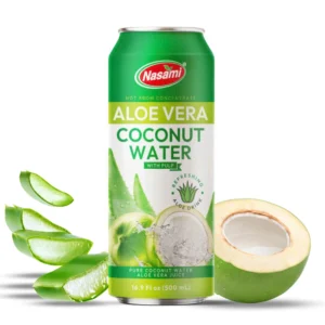Pure Coconut Water Mixed Aloe Vera With Pulp 500ml Can