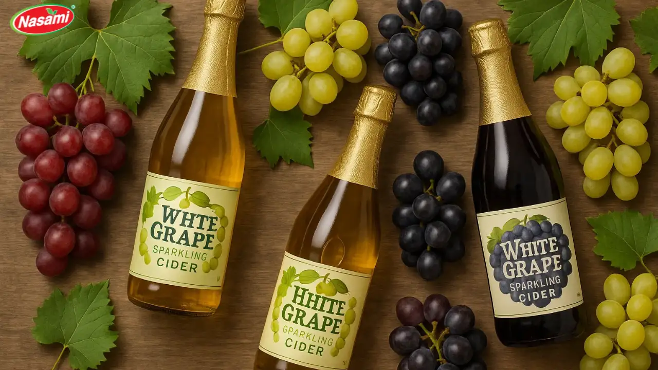 Grape Sparkling Cider: 7 Refreshing Picks You’ll Love 2 Variety-of-grape-sparkling-cider-bottles-with-fresh-grapes-and-leaves.