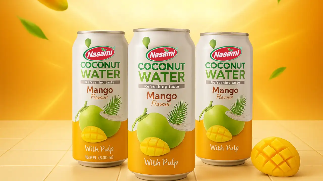 Top 5 Amazing Benefits of Coconut Water Mix Mango Juice 1 coconut water mix mango juice in can