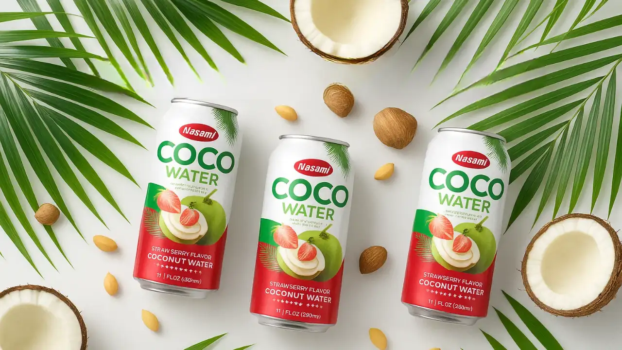 coconut water strawberry