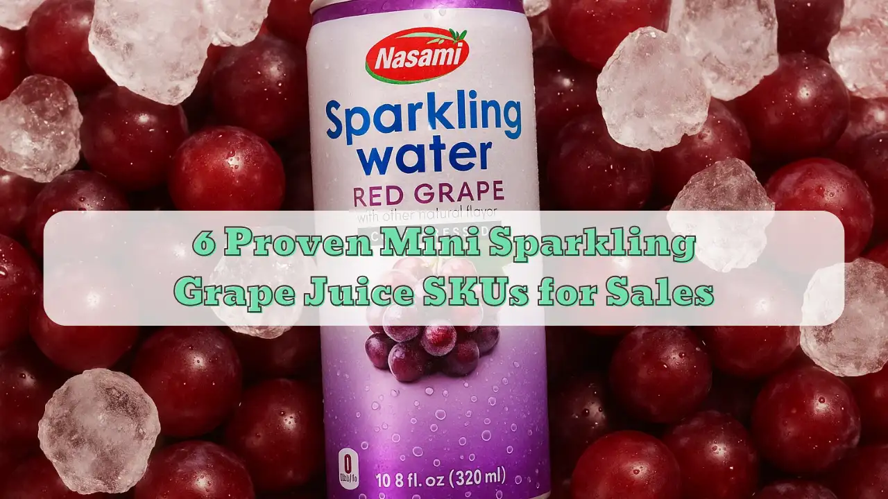 mini sparkling grape juice