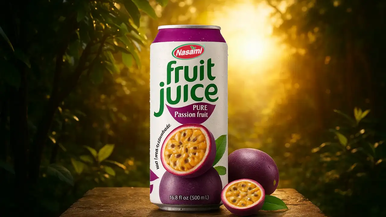 passion fruit juice in can