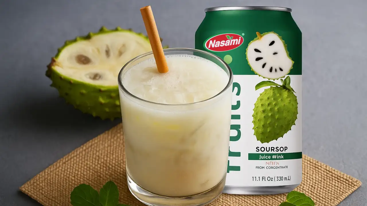 glass of soursop fruit juice